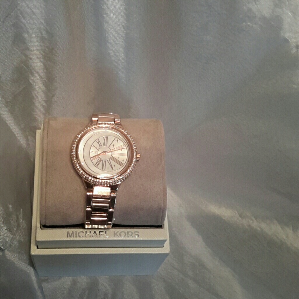 MK rose gold tone Luna watch - Picture 2 of 4